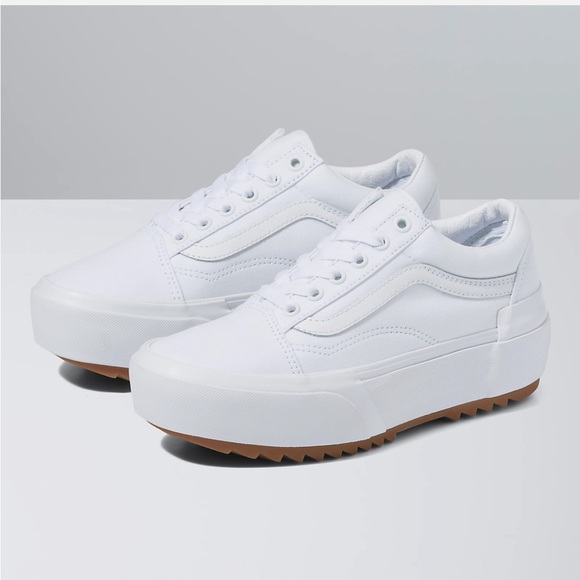 Vans Shoes - Vans Old Skool Stackform white (canvas)